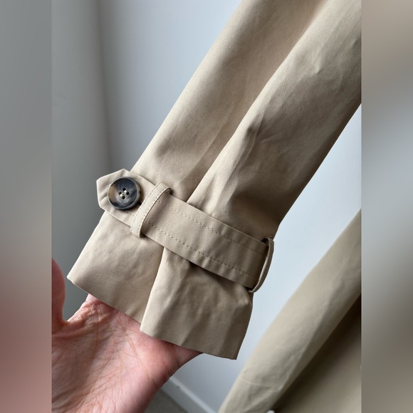 Dynamite Beige Trench Coat Belted Maxi Soft Sand Double Breasted Classic - Picture 5 of 10